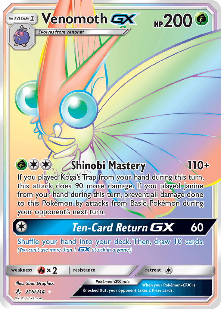 Venomoth GX 2019 Pokemon