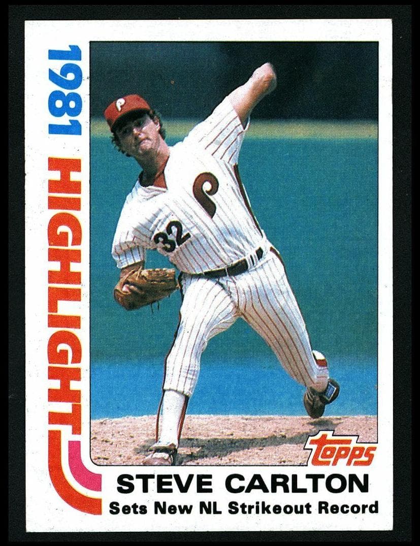 Steve Carlton 1982 topps Topps