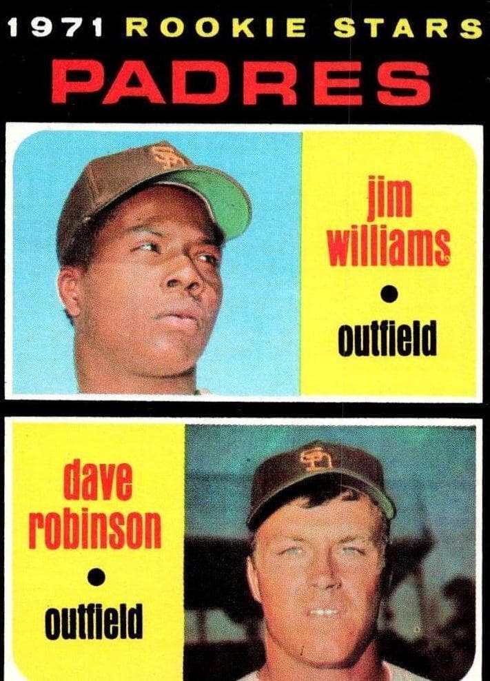 Padres 1971 Rookie Stars (Jim Williams / Dave Robinson) 1971 topps Topps