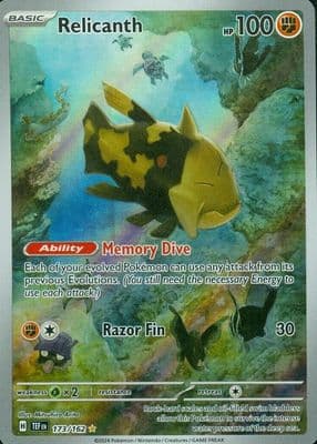 Relicanth trading card