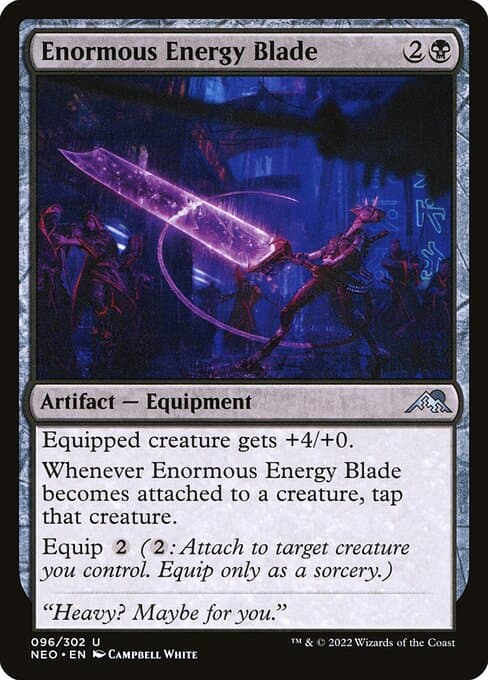 Enormous Energy Blade 2022 Magic: The Gathering Kamigawa: Neon Dynasty