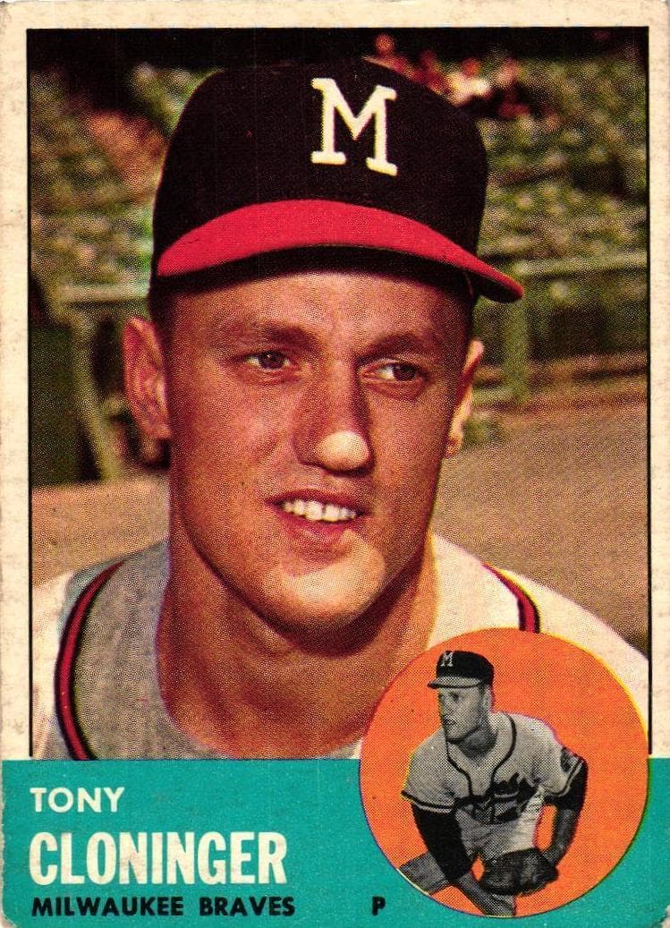 Tony Cloninger 1963 topps Topps