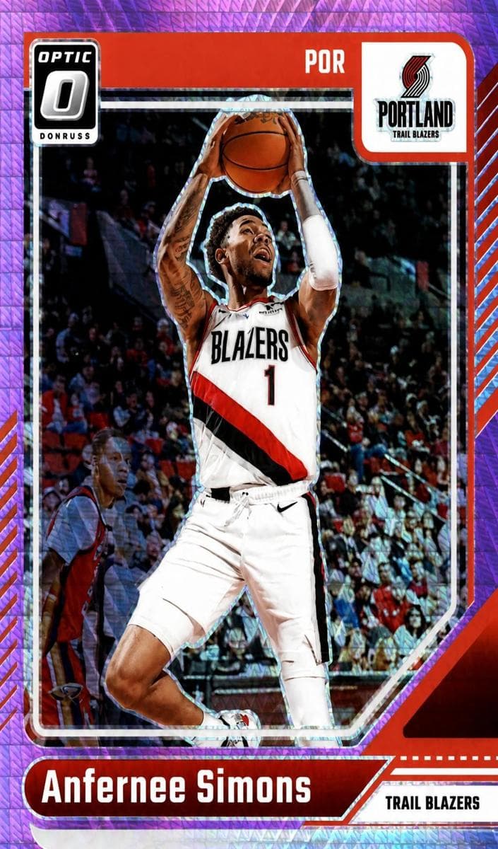 Anfernee Simons 2024 panini Donruss Optic