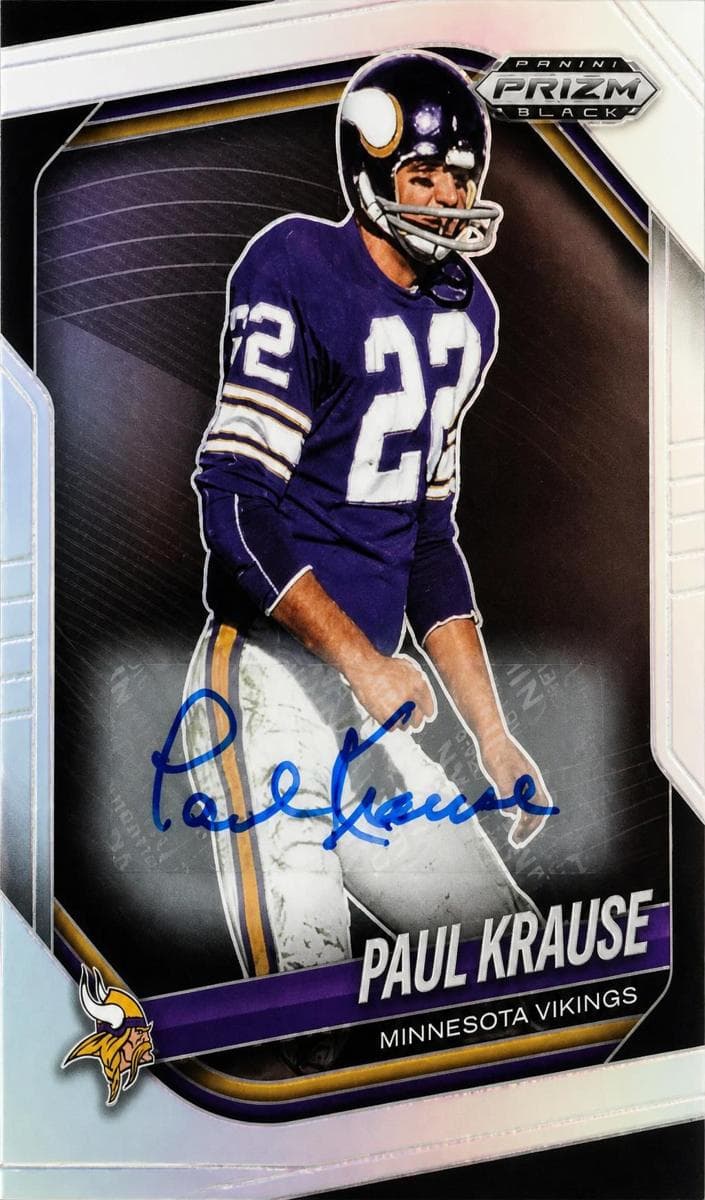Paul Krause trading card