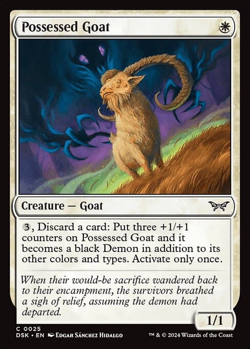 Possessed Goat 2024 Magic: The Gathering Duskmourn: House of Horror