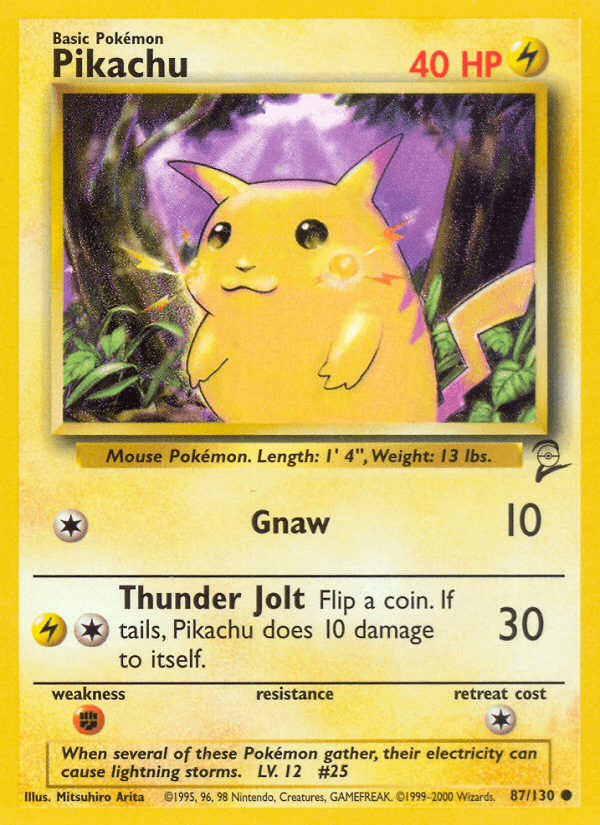 Pikachu 2000 Pokemon Base Set 2