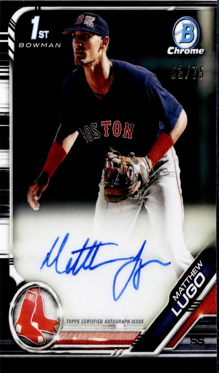 Matthew Lugo 2019 bowman Bowman Draft
