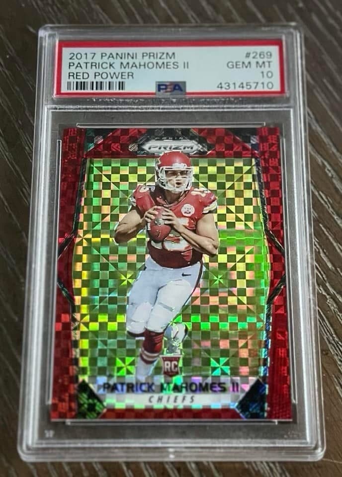 PATRICK MAHOMES RED POWER /49 2017 Panini Prizm
