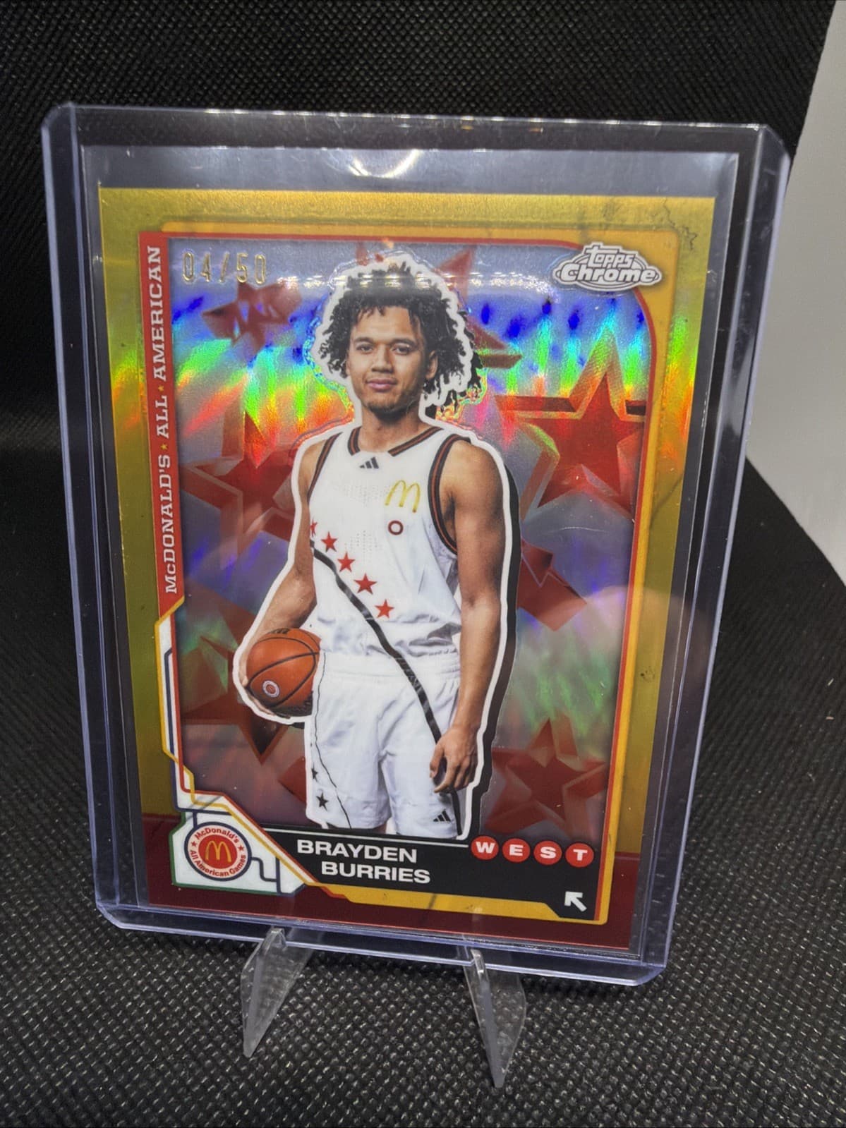 Brayden Burries Gold 2025 Topps Chrome 2025 Topps Chrome gold-refractor