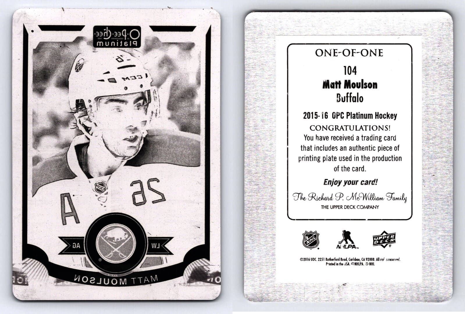 Platinum Printing Plate 2015 Unknown 2015 Unknown