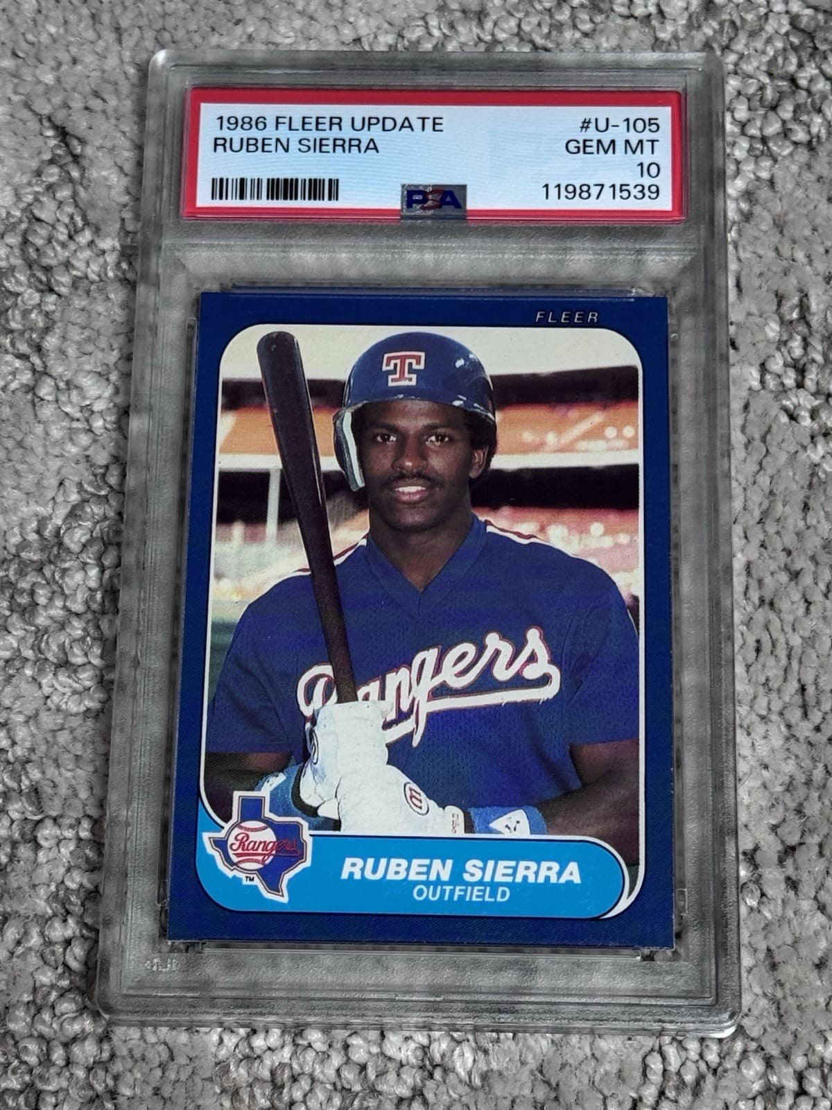 BASEBALL UPDATE RUBEN SIERRA T 1986 Fleer