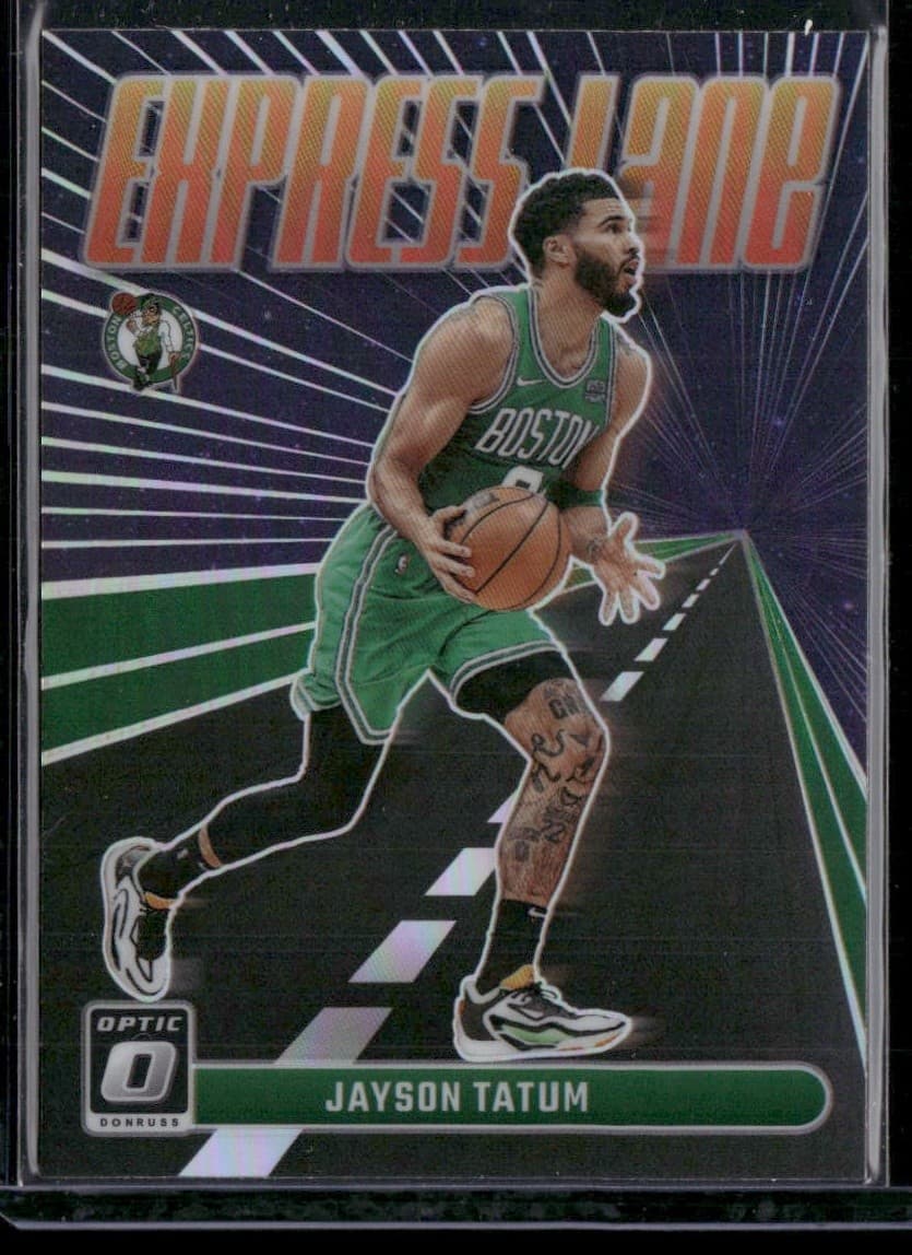 Jayson Tatum Express 2023 Donruss Optic 2023 Donruss Optic purple example 3