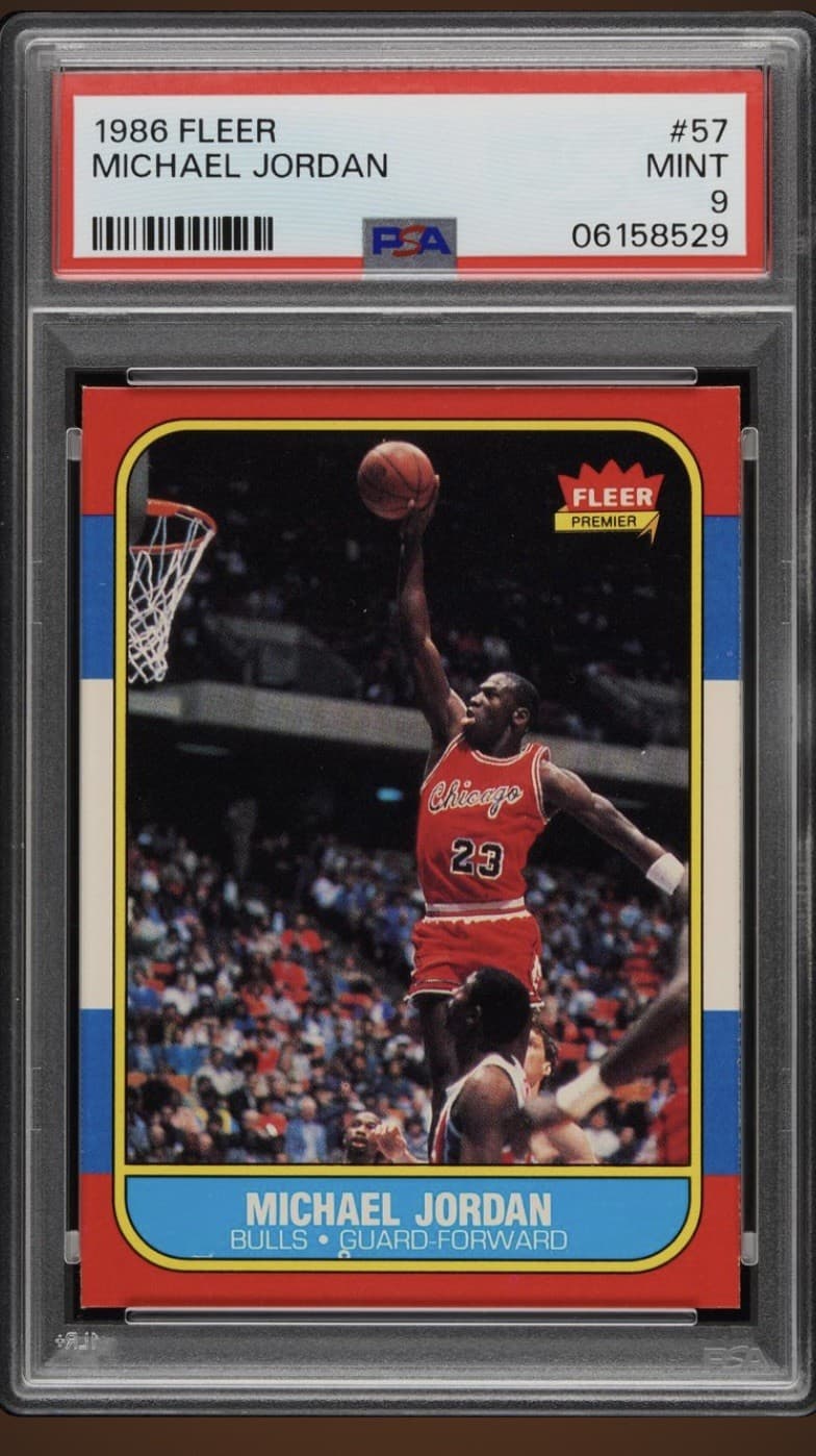 MICHAEL JORDAN DEAD CENTER 1986 Fleer 1986 Fleer