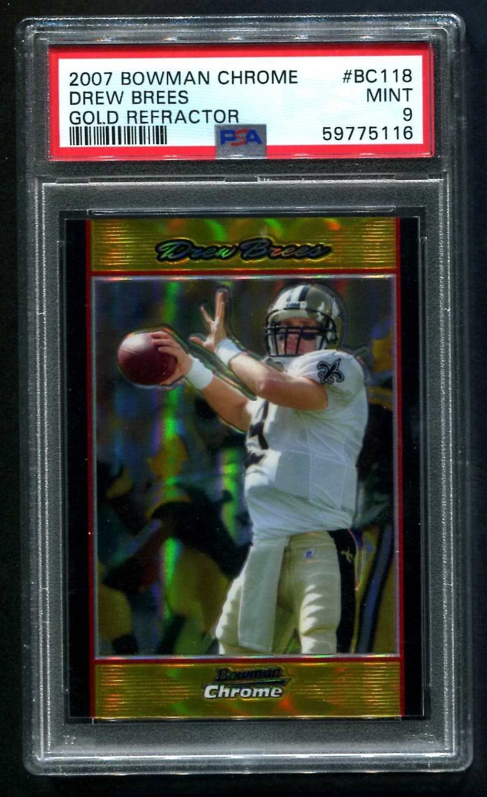 Drew Brees Gold 2007 Bowman Chrome 2007 Bowman Chrome