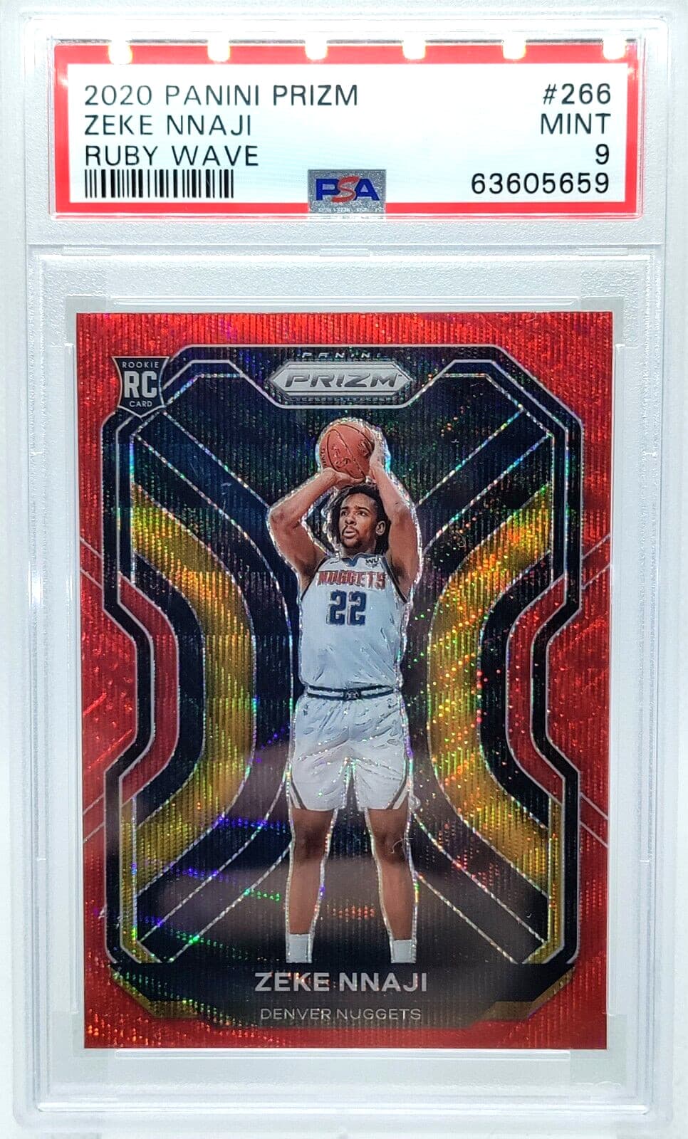 Zeke Nnaji 2020 Unknown 2020 Unknown holo-red-wave