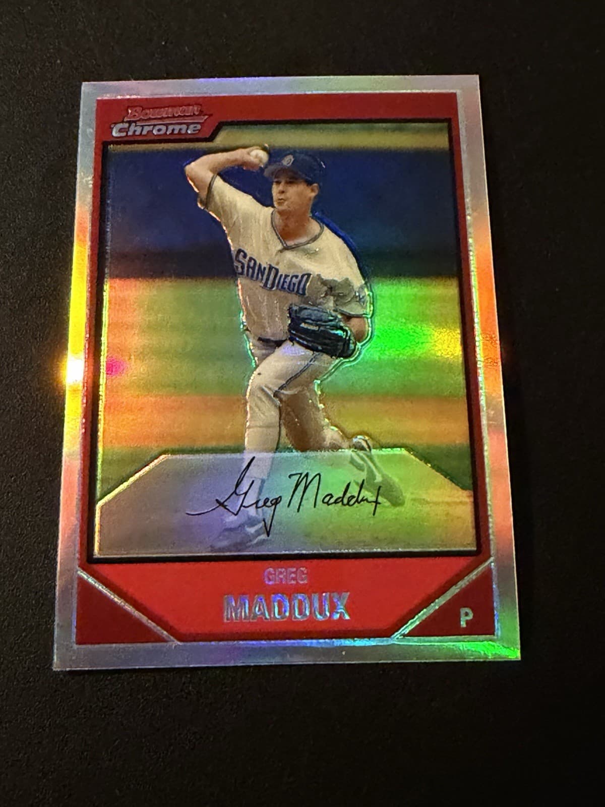 Greg Maddux 2007 Bowman Chrome 2007 Bowman Chrome refractor