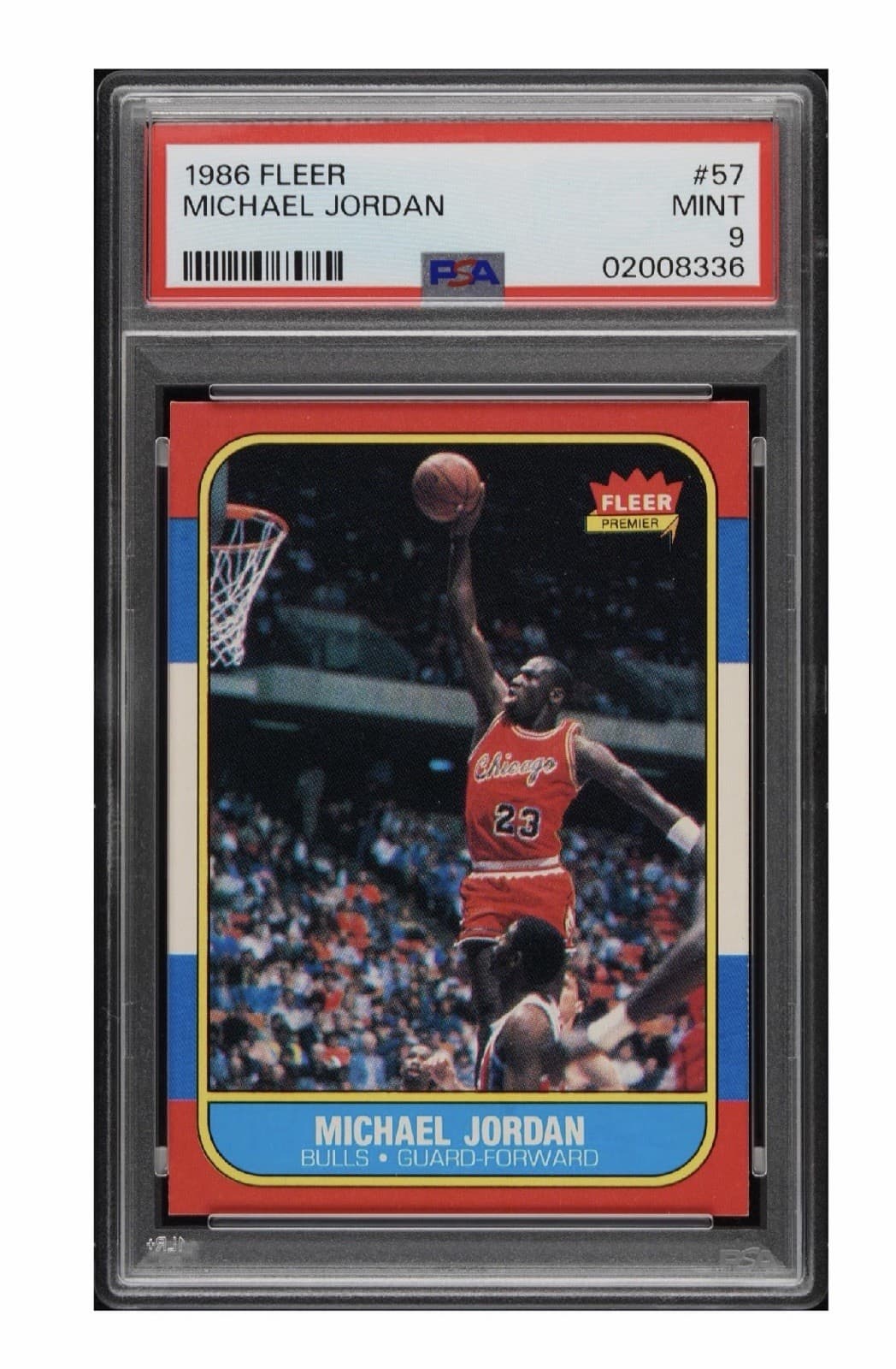 MICHAEL JORDAN DEAD CENTER THE 1986 Fleer