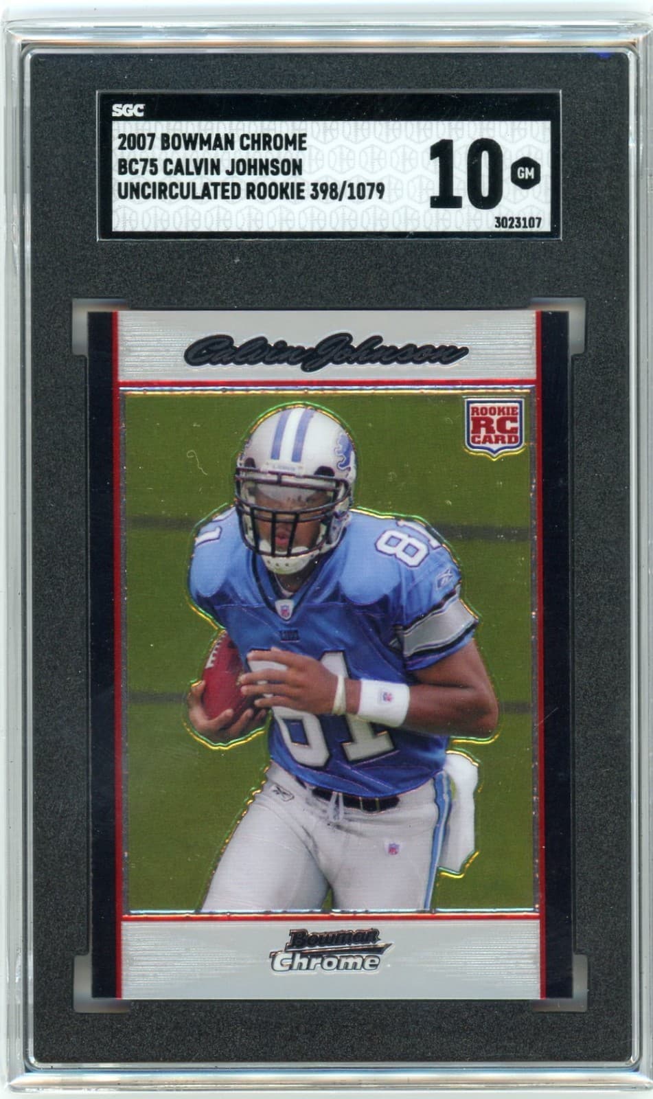 CALVIN JOHNSON /1079 Uncircula 2007 Bowman Chrome 2007 Bowman Chrome