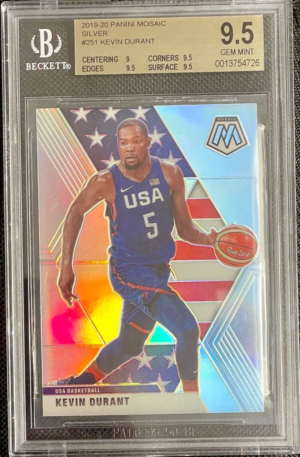 USA BASKETBALL SILVER KEVIN DU 2019 Panini Mosaic