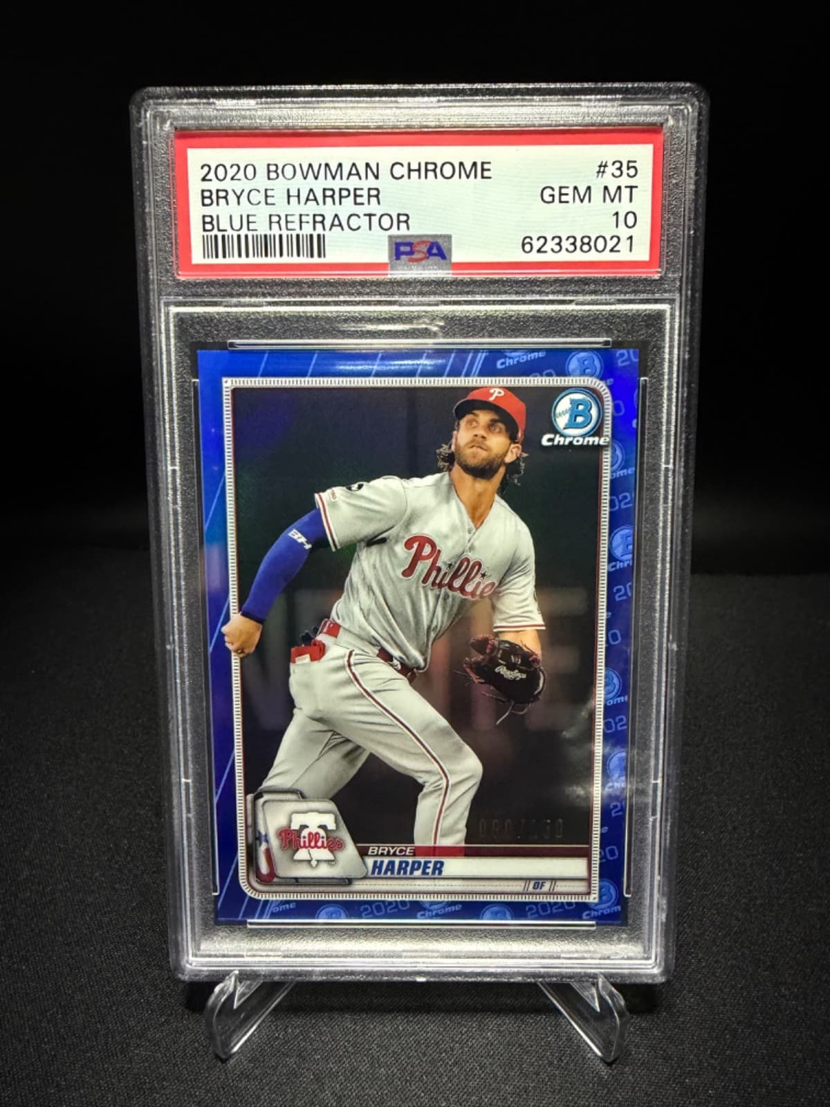 Bryce Harper 2020 Bowman Chrome 2020 Bowman Chrome blue-refractor