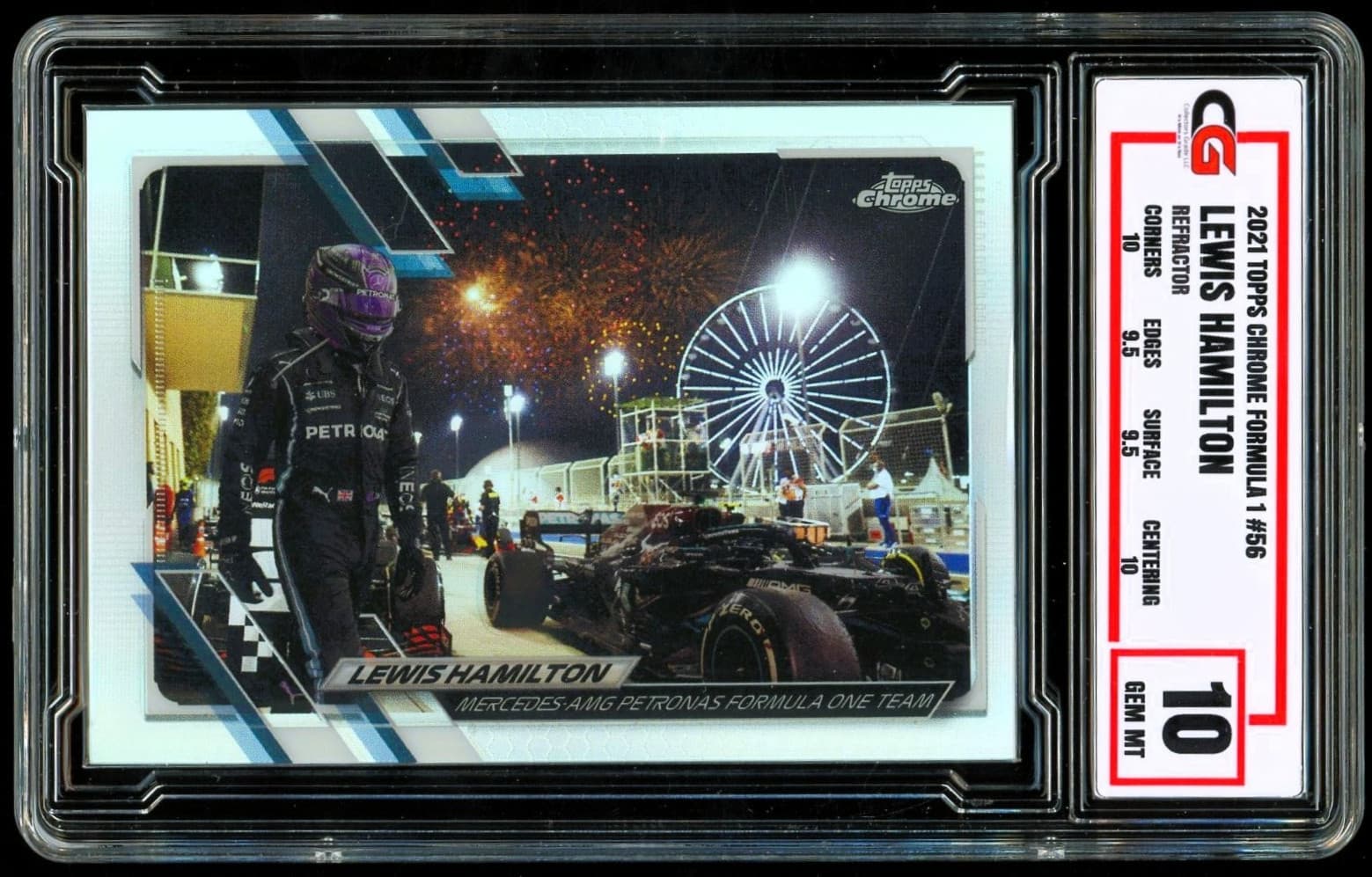 Lewis Hamilton 2021 Topps Chrome 2021 Topps Chrome refractor