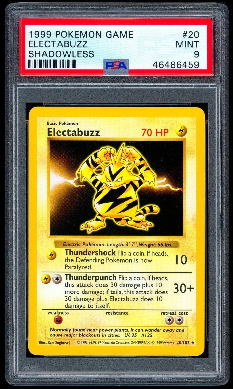 Pokemon ELECTABUZZ Set SHADOWL 1999 Unknown 1999 Unknown