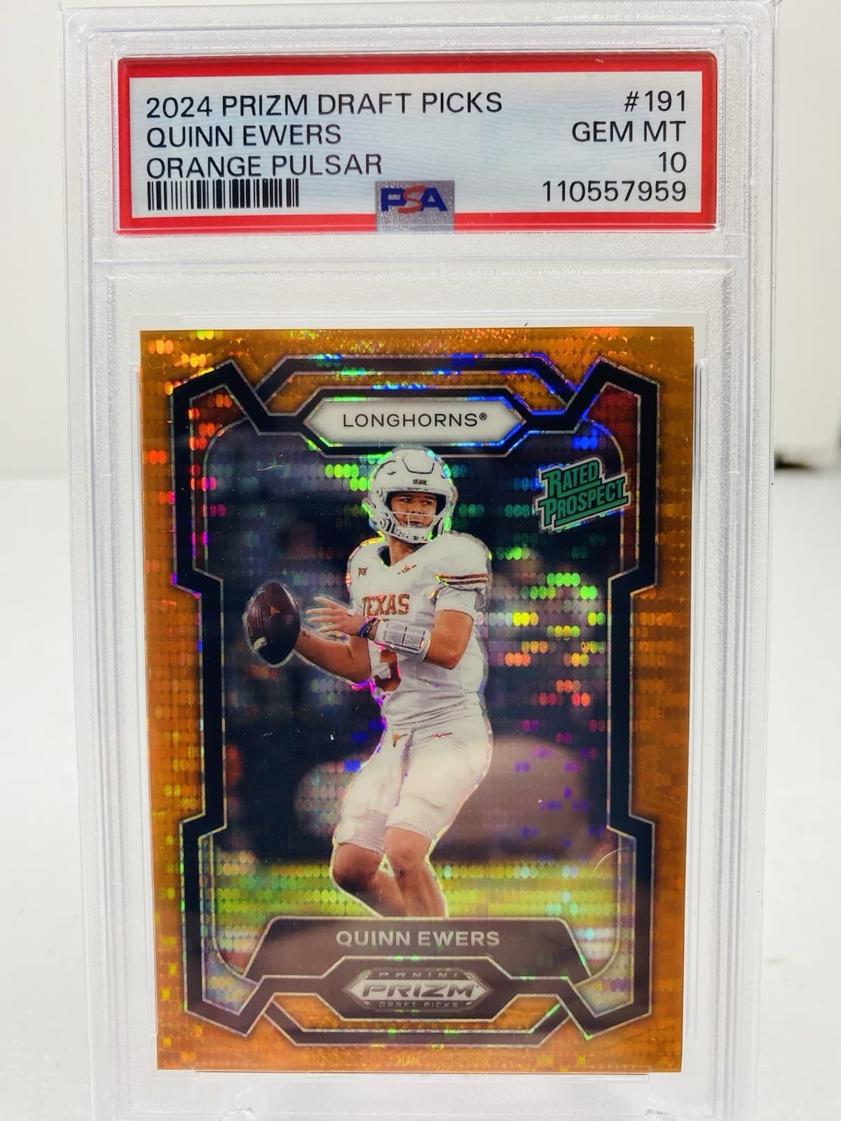 DRAFT PICKS QUINN EWERS ORANGE 2024 Panini Prizm 2024 Panini Prizm orange-pulsar
