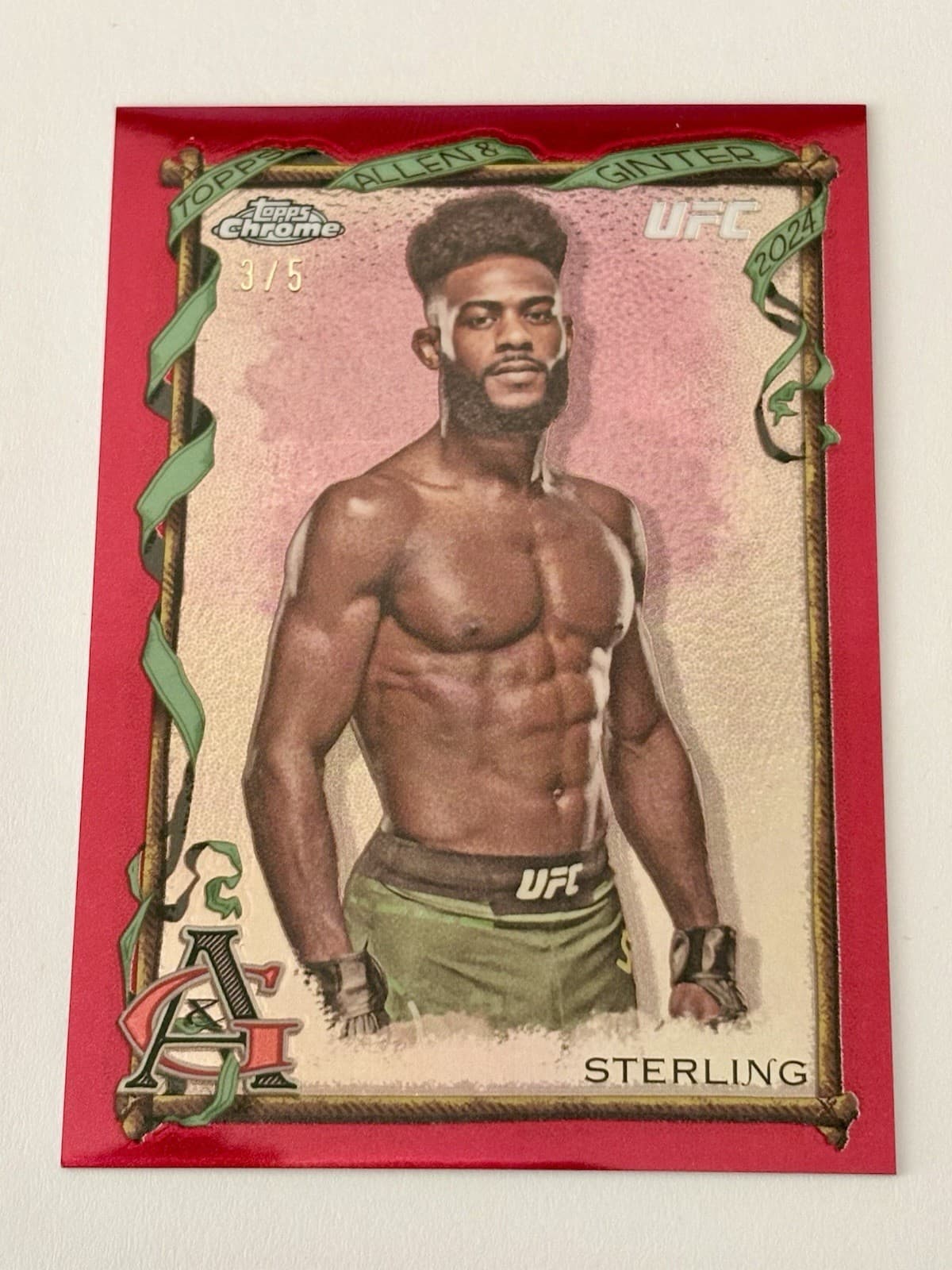 Aljamain Sterling Allen 2024 Topps Chrome 2024 Topps Chrome red