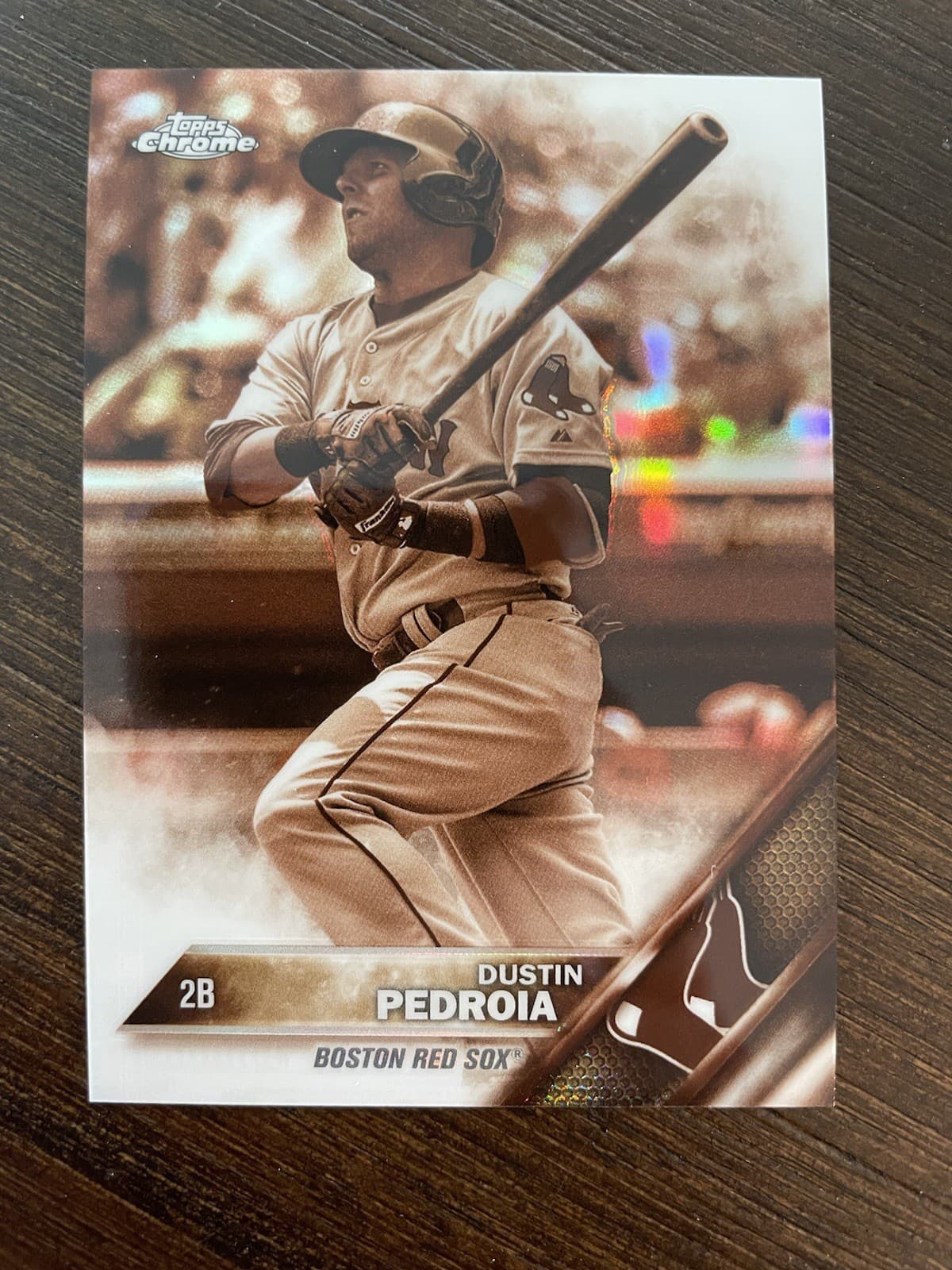Dustin Pedroia Sepia 2016 Topps Chrome 2016 Topps Chrome refractor