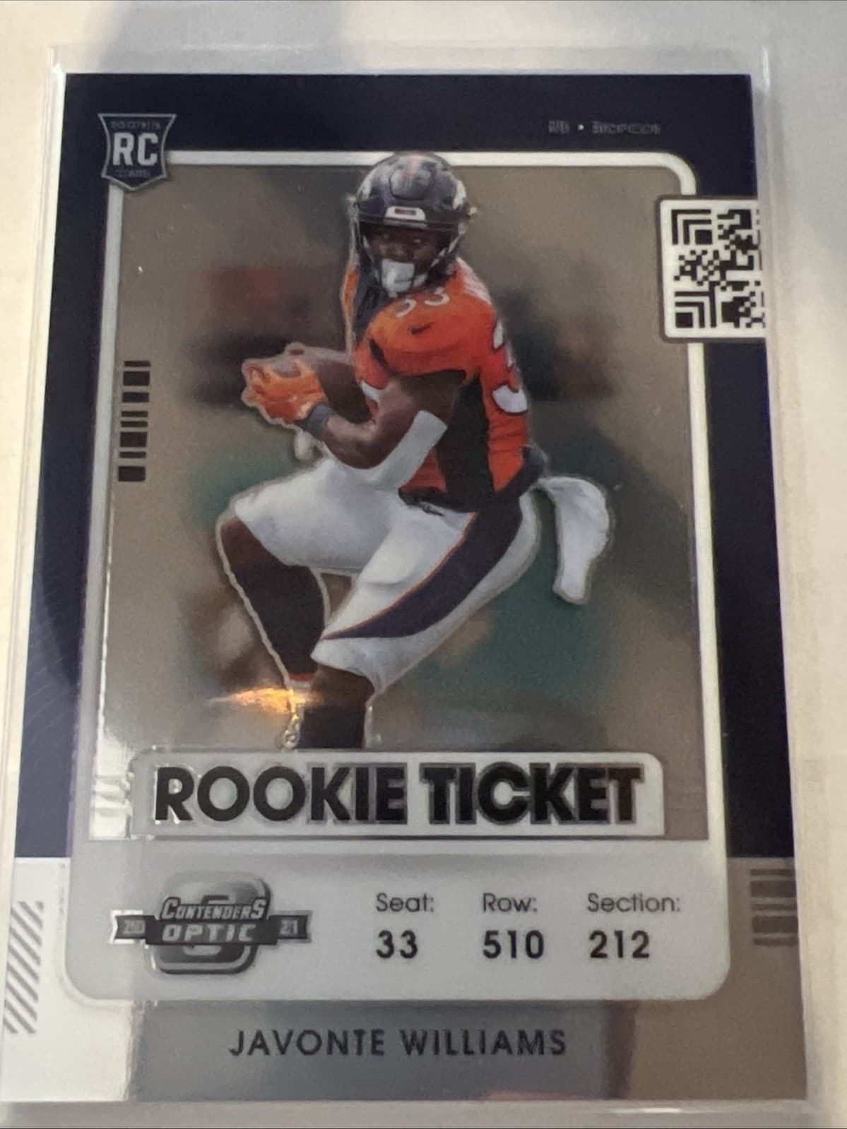Ticket Javonte Williams 2021 Panini Contenders
