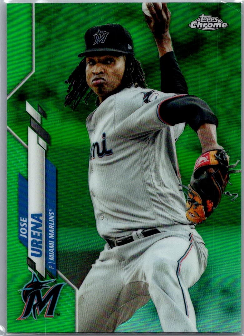 Jose Urena Green 2020 Topps Chrome 2020 Topps Chrome green-refractor