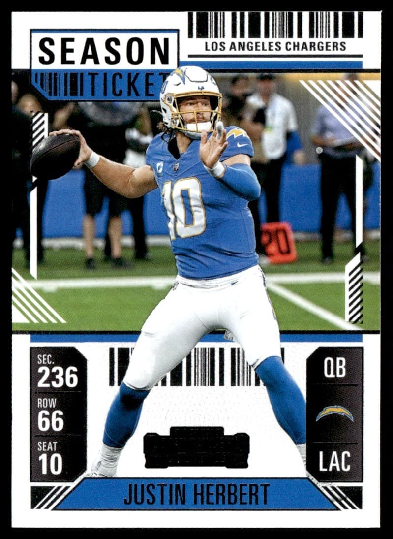 JUSTIN HERBERT FOOTBALL SEASON 2024 Panini Contenders 2024 Panini Contenders