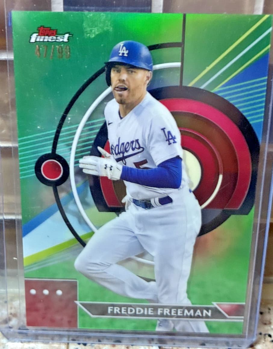 Freddie Freeman Green 2023 Topps Finest 2023 Topps Finest green-refractor