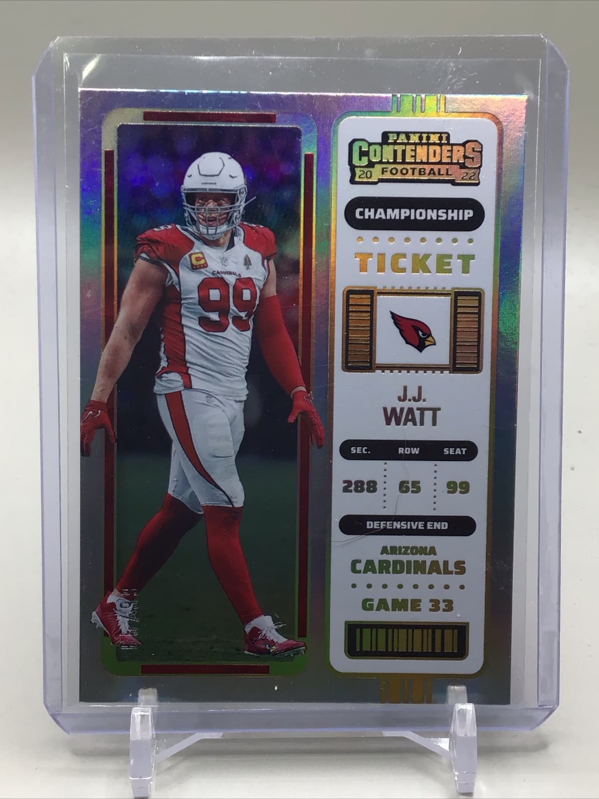 Silver /99 J.J. Watt 4 2022 Panini Contenders
