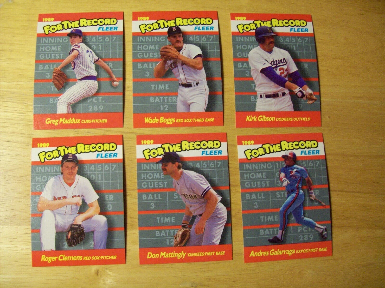 FOR THE RECORD SET CLEMENS, MA 1989 Fleer 1989 Fleer