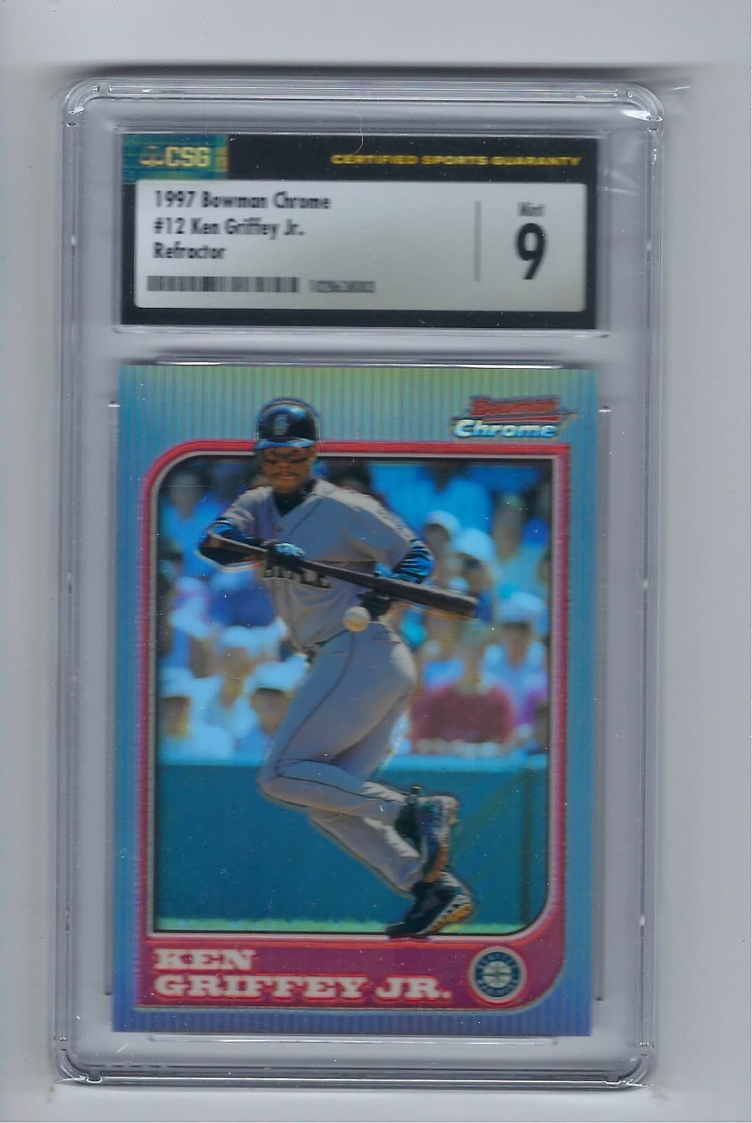 KEN GRIFFEY JR CSG 9 1997 Bowman Chrome 1997 Bowman Chrome refractor