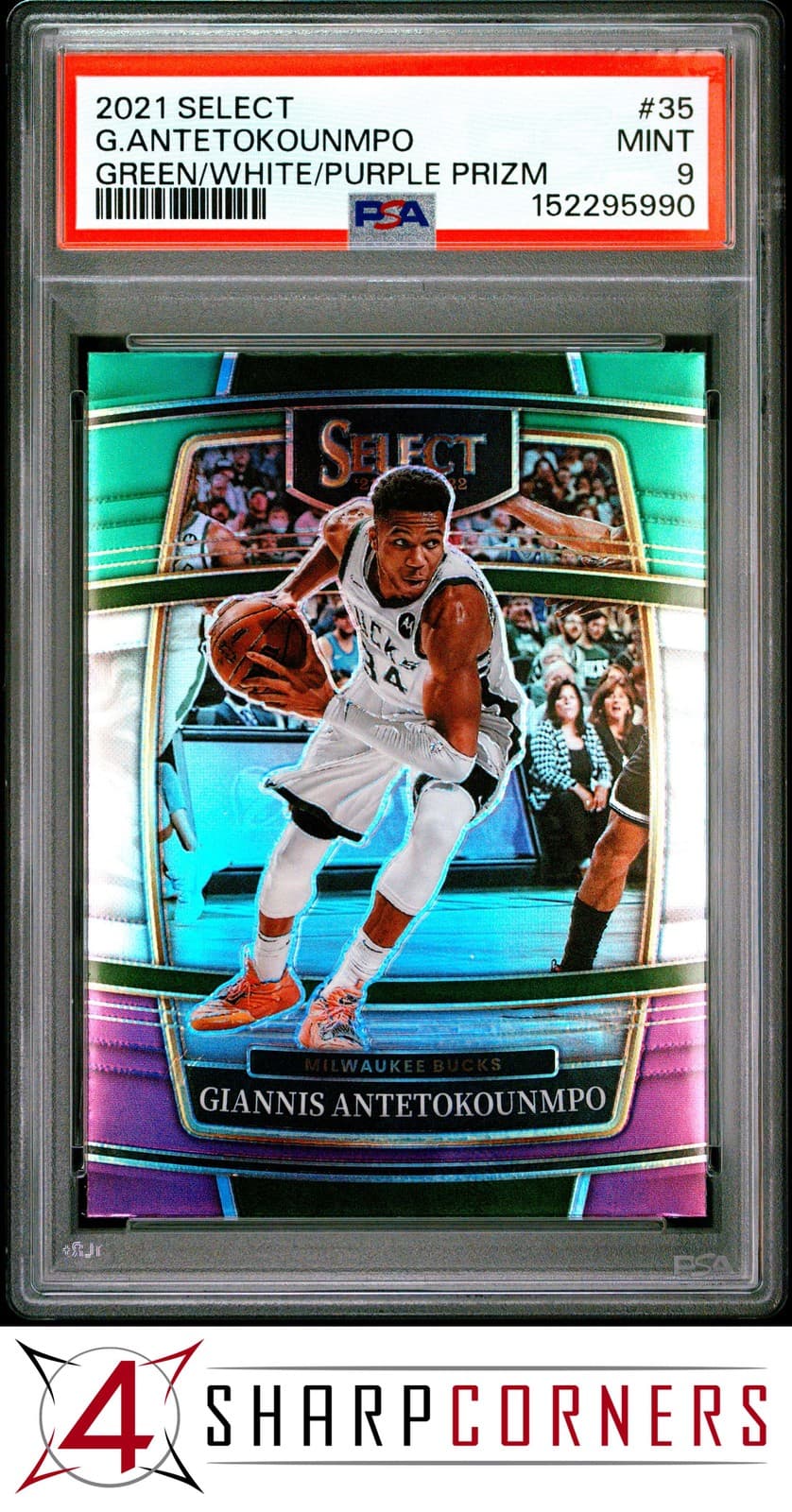GREEN WHITE PURPLE GIANNIS ANT 2021 Panini Select 2021 Panini Select
