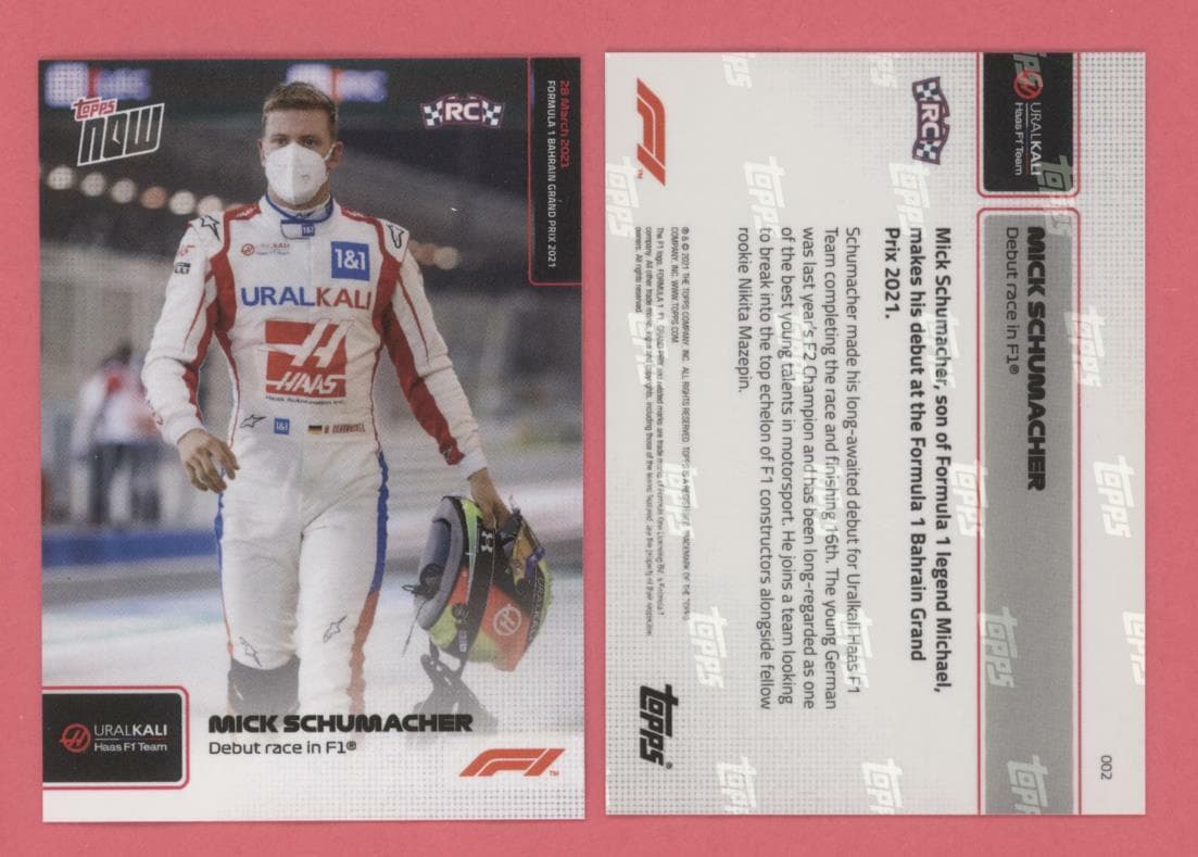 Mick Schumacher Now 2021 Topps 2021 Topps