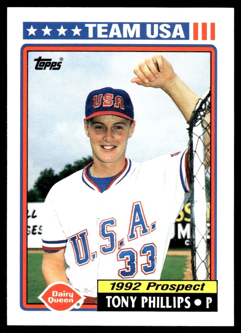 Tony Phillips Dairy 1992 Topps