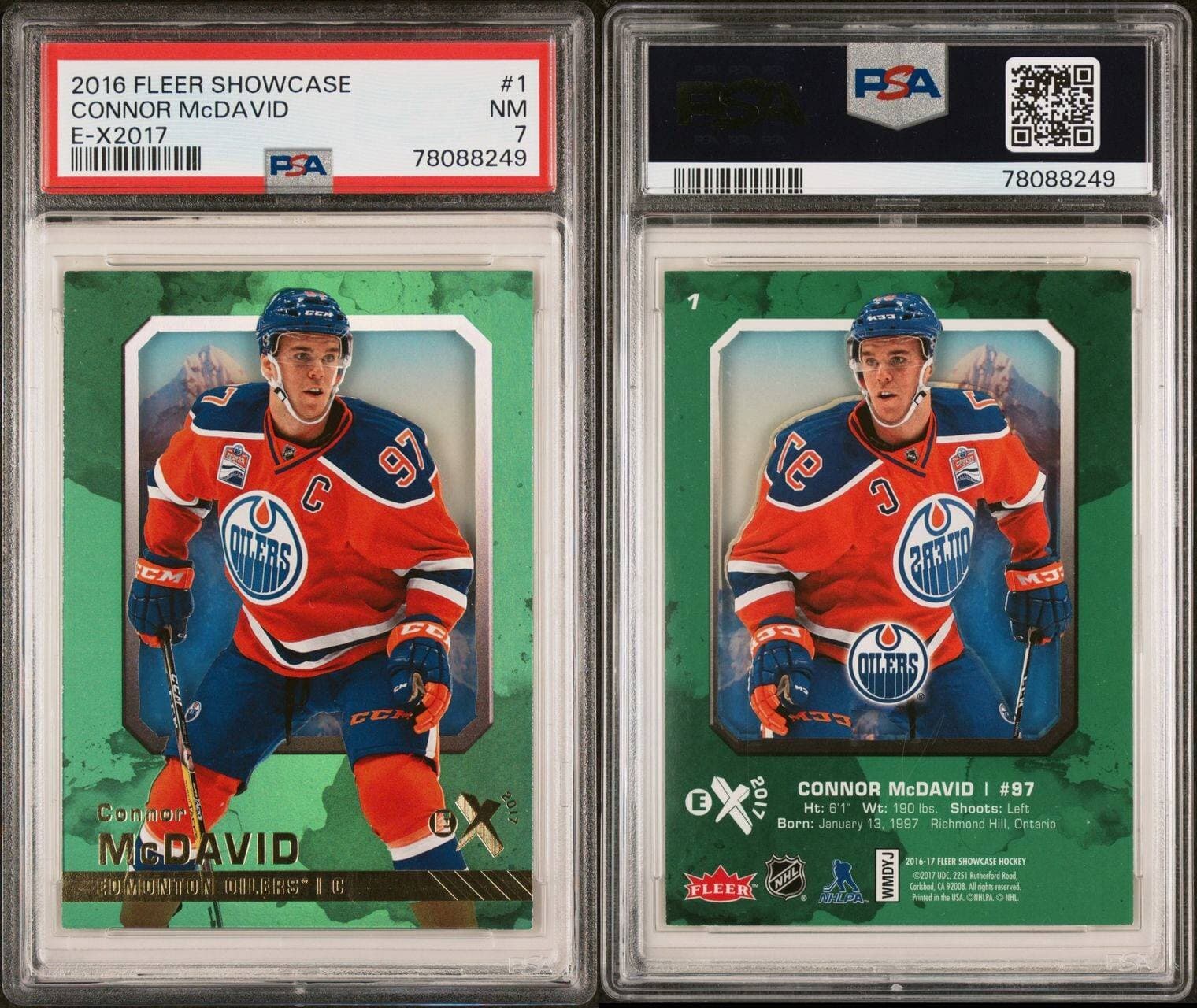 SHOWCASE - EX- - CONNOR McDAVI 2016 Fleer