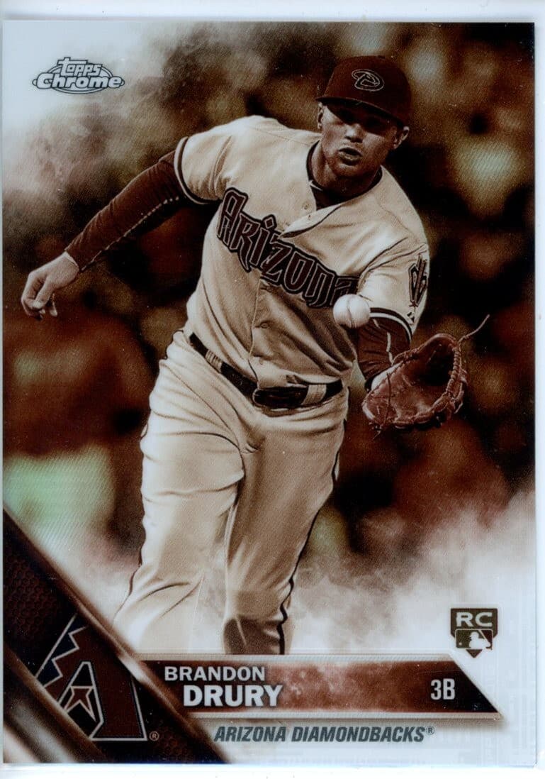 Sepia BRANDON DRURY Diamondbac 2016 Topps Chrome 2016 Topps Chrome refractor