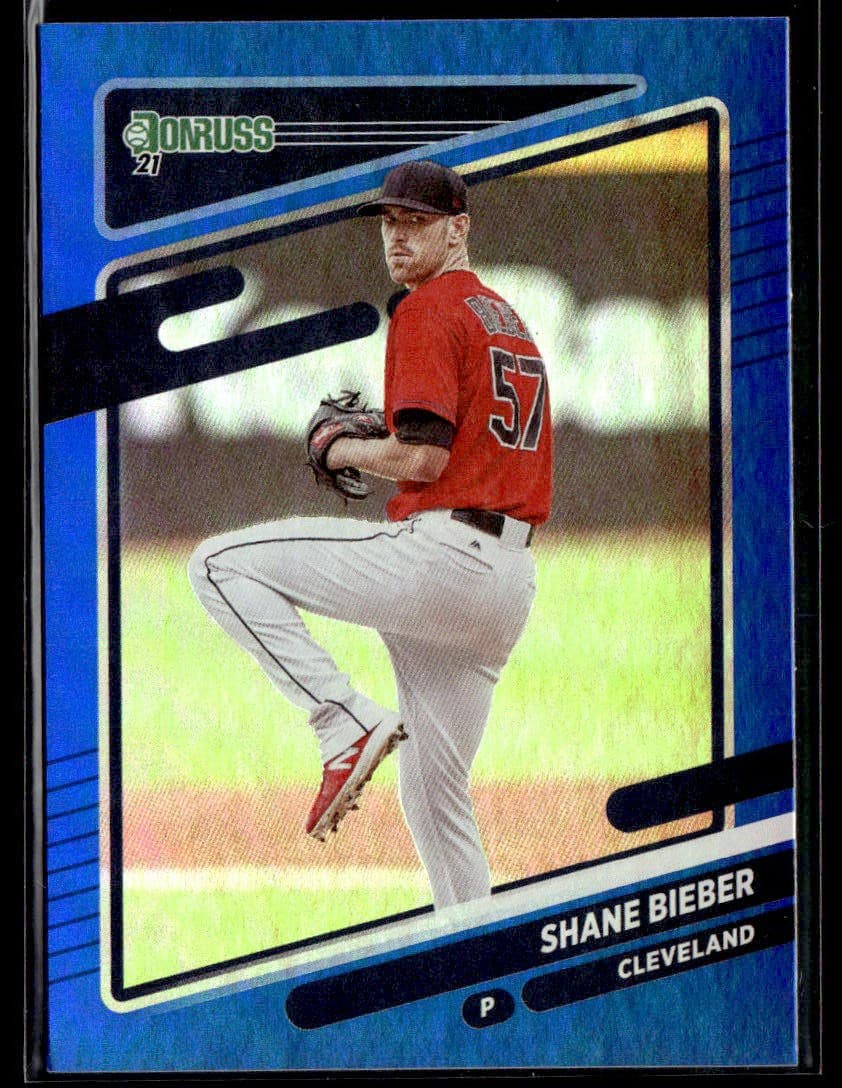 Shane Bieber Purple 2021 Donruss