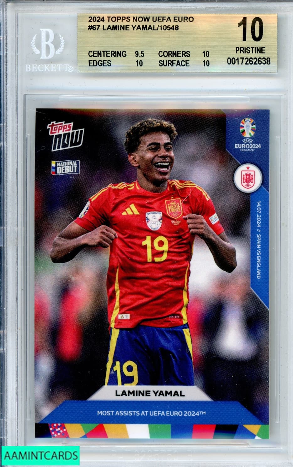 NOW UEFA EURO LAMINE YAMAL NAT 2024 Topps 2024 Topps