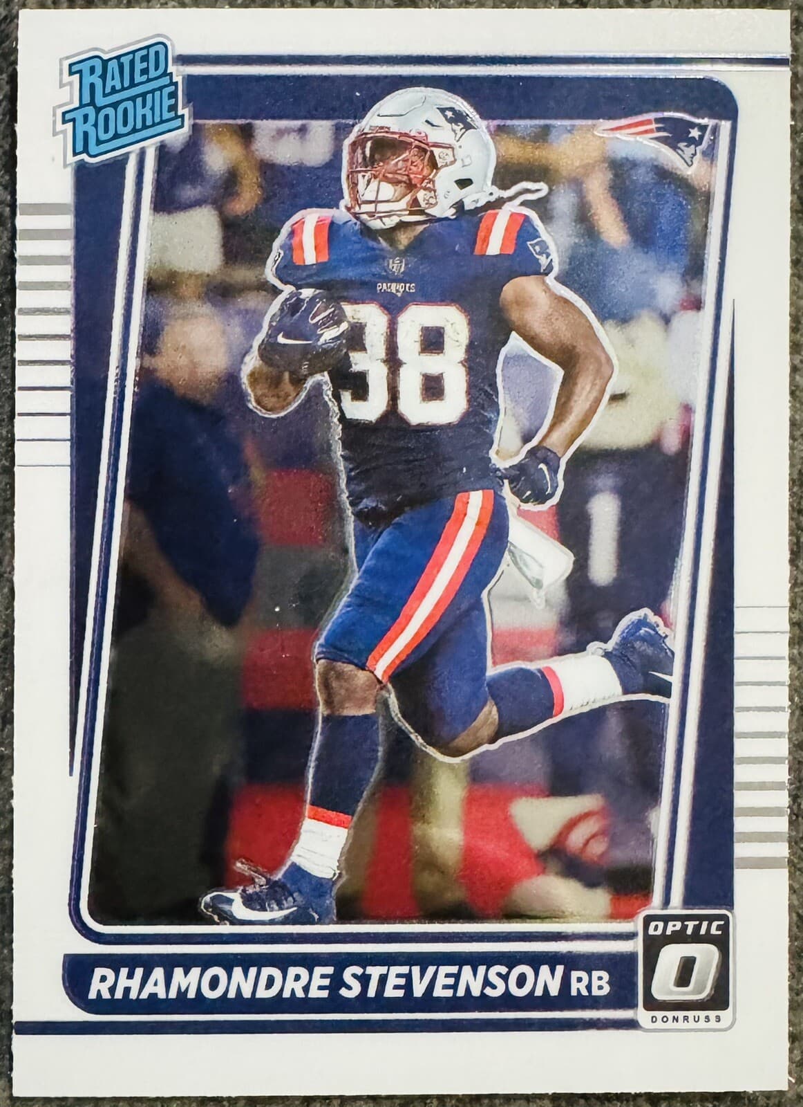 Rhamondre Stevenson Rated 2021 Donruss Optic
