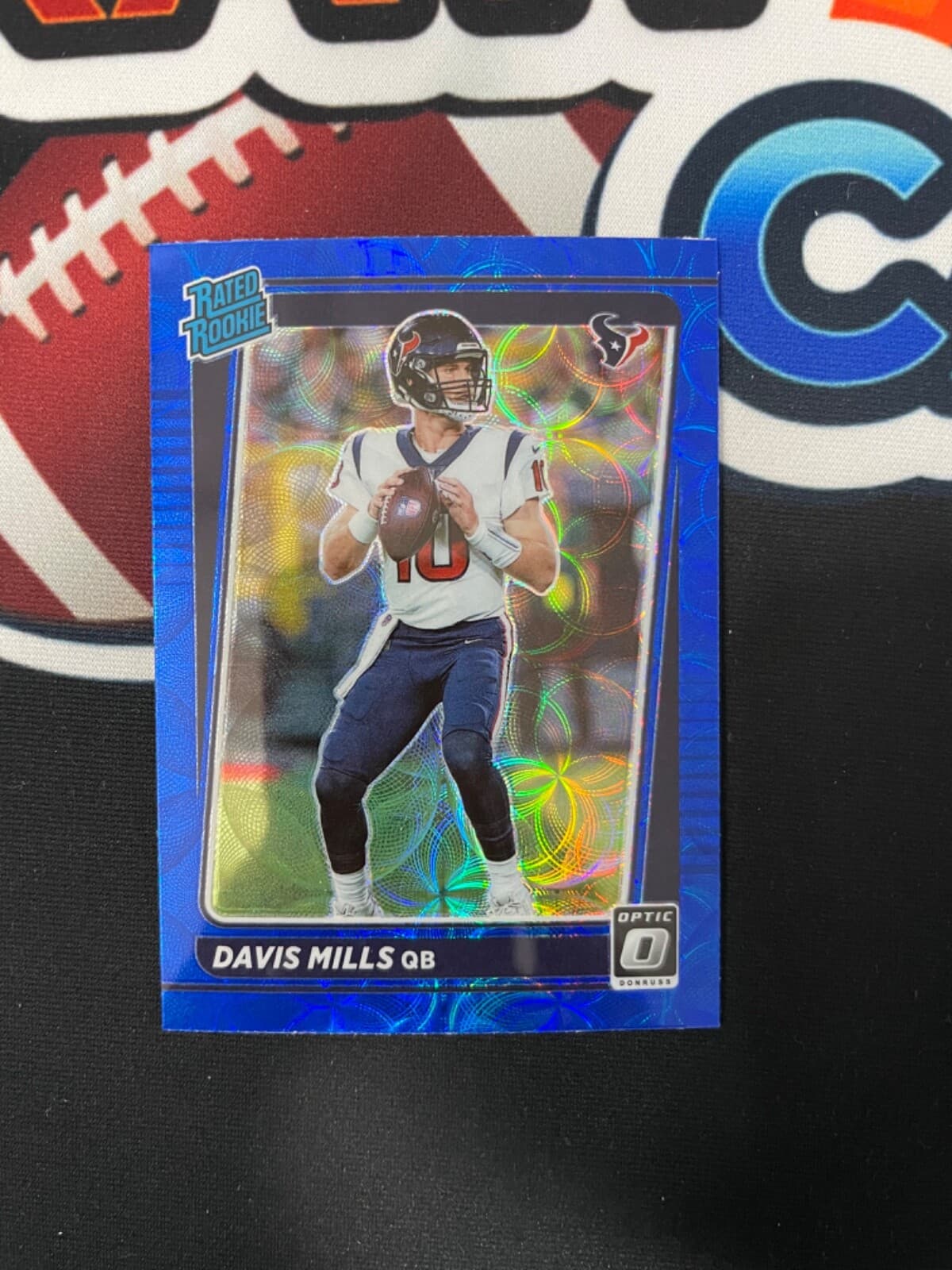Davis Mills Blue 2021 Donruss Optic 2021 Donruss Optic blue-scope
