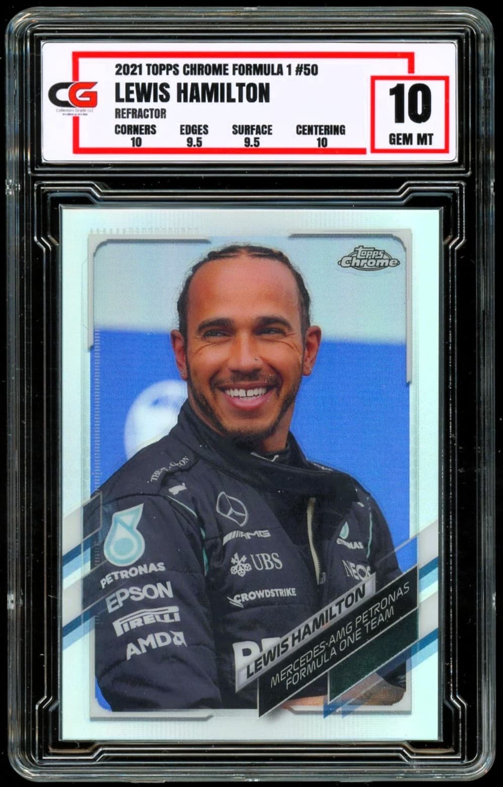 Lewis Hamilton 2021 Topps Chrome 2021 Topps Chrome refractor