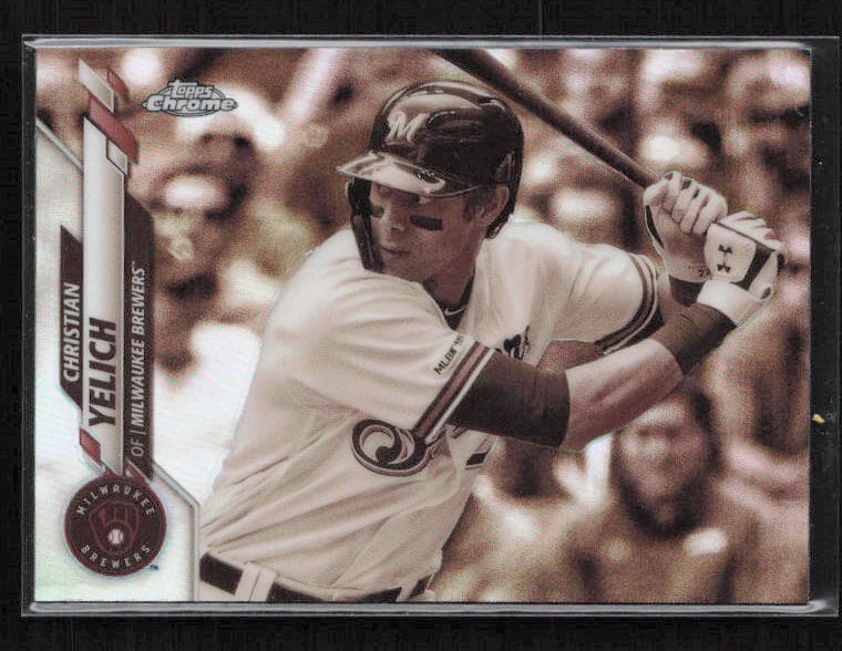 Christian Yelich Sepia 2020 Topps Chrome 2020 Topps Chrome