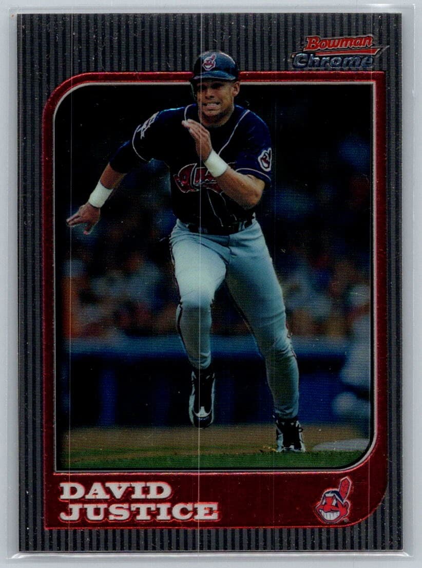 Baseball David Justice 1997 Bowman Chrome