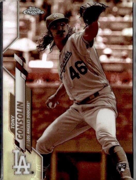 Tony Gonsolin Sepia 2020 Topps Chrome 2020 Topps Chrome refractor