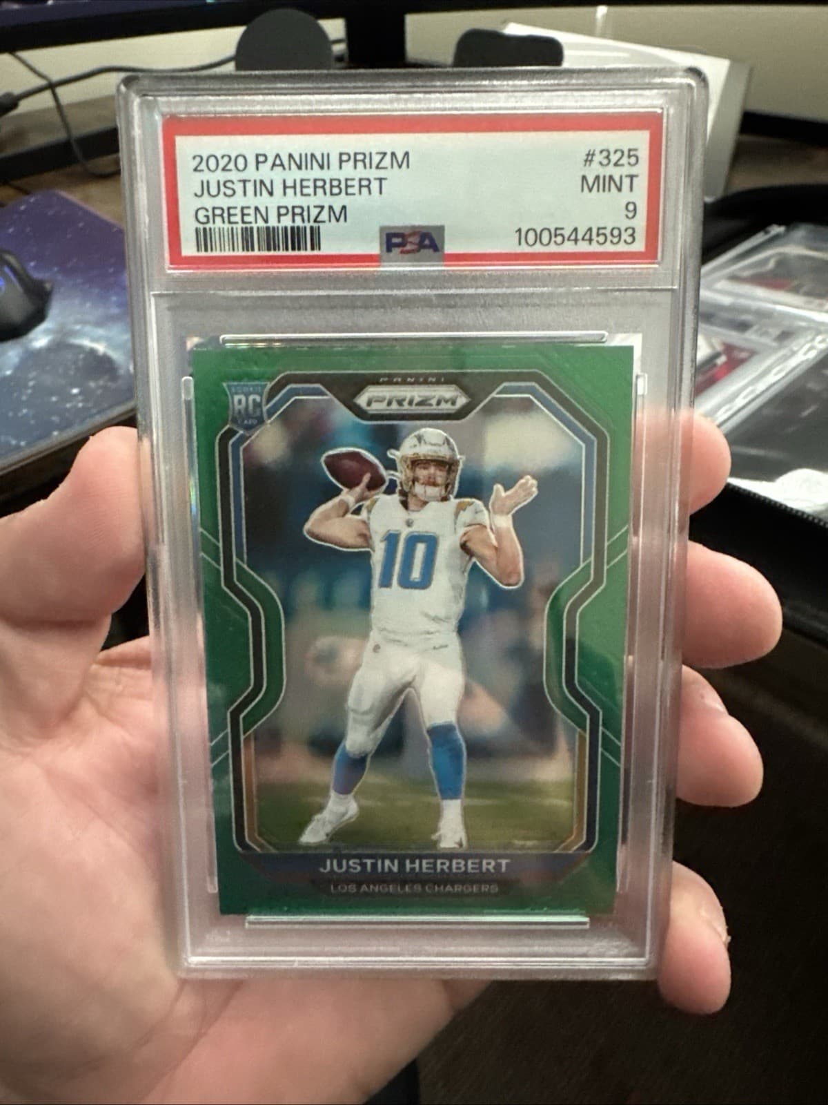Justin Herbert Green 2020 Panini Prizm 2020 Panini Prizm